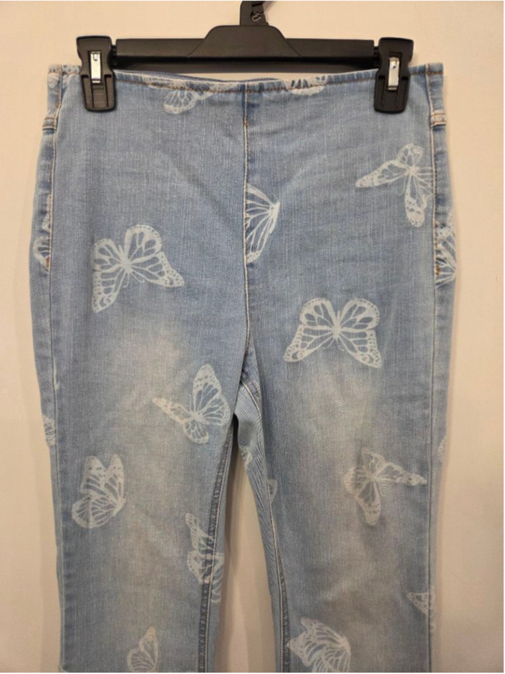 No Boundaries Light Blue Butterfly Flare Jeans Size 5 - Picture 3 of 8